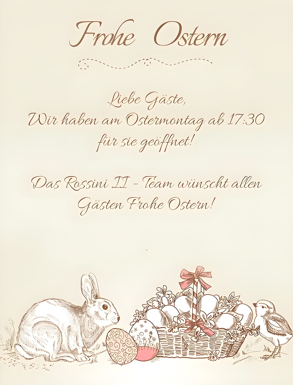 Öffnungszeiten Osternmontag 2026 ab 17:30 Uhr